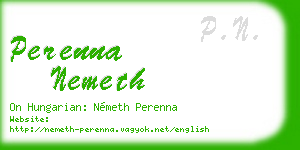 perenna nemeth business card